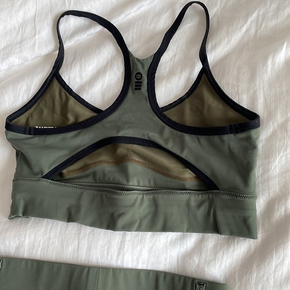 Bandier & Solid & Striped Set (olive color) - Picture 5 of 12